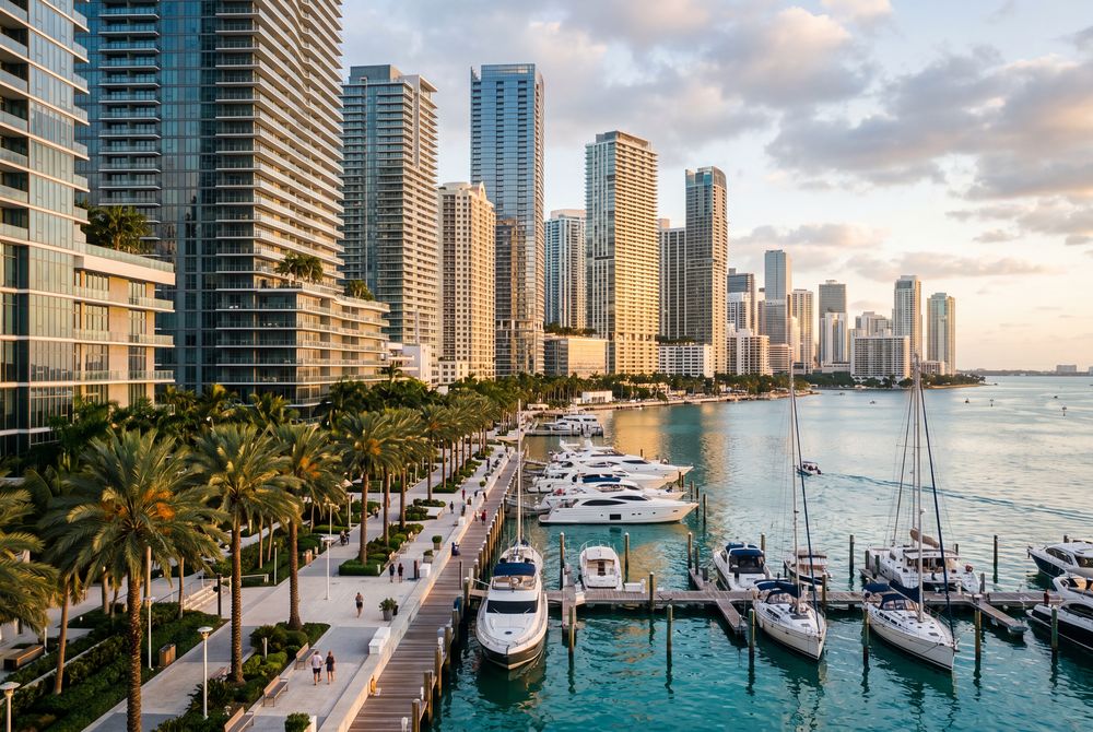 Waterfront y marina de Miami
